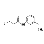 structure of CAS# 573997-99-6, 3-Chloro-N-(3-Ethylphenyl)Propanamide;3-Chloro-N-(3-ethylphenyl)propanamide;MFCD01337291