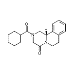 CAS 登录号：57452-97-8， (11bS)-2-(环己基羰基)-1,2,3,6,7,11B-六氢-4H-吡嗪并[2,1-a]异喹啉-4-酮