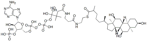 CAS#: 57458-60-3， (3a,5b,7a,12a)-3,7,12-Trihydroxy-Cholestane-26-thioic acid S-ester with coenzyme A