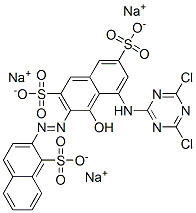 CAS#: 57583-69-4， Trisodium 5-[(4,6-Dichloro-1,3,5-Triazin-2-Yl)Amino]-4-Hydroxy-3-[(1-Sulphonato-2-Naphthyl)Azo]Naphthalene-2,7-Disulphonate