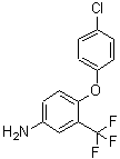 结构式 CAS# 57688-17-2, 4-(4-氯苯氧基)-3-(三氟甲基)苯胺