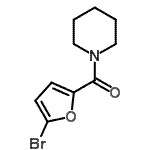 结构式 CAS# 57785-36-1, (5-溴-2-呋喃基)(1-哌啶基)甲酮