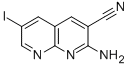 结构式 CAS# 578007-69-9, 2-氨基-6-碘-[1,8]萘啶-3-甲腈