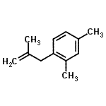 结构式 CAS# 57834-93-2, 2,4-二甲基-1-(2-甲基-2-丙烯-1-基)苯