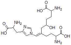 CAS#: 57944-40-8， (5Z)-2,10-Diamino-5-[[4-(2-amino-2-carboxy-ethyl)imidazol-1-yl]methylidene]-7-hydroxy-undecanedioic acid