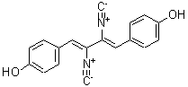 structure of CAS# 580-74-5, Xantocillin;4-[(1Z,3Z)-4-(4-Hydroxyphenyl)-2,3-Diisocyanobuta-1,3-Dienyl]Phenol;4-[4-(4-Hydroxyphenyl)-2,3-Diisocyano-Buta-1,3-Dienyl]Phenol;4-[(1Z,3Z)-4-(4-Hydroxyphenyl)-2,3-Diisocyano-Buta-1,3-Dienyl]Phenol