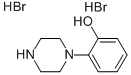 structure of CAS# 58260-69-8, 1-(2-Hydroxyphenyl)Piperazine Dihydrobromide;2-(1-Piperazinyl)Phenol Dihydrobromide;O-(1-Piperazinyl)Phenol Dihydrobromide