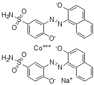 CAS#: 58302-43-5， Sodium Bis[4-Hydroxy-3-[(2-Hydroxy-1-Naphthyl)Azo]Benzenesulphonamidato(2-)]Cobaltate(1-)
