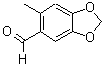 结构式 CAS# 58343-54-7, 6-甲基-1,3-苯并二氧戊环-5-甲醛