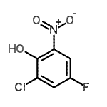 结构式 CAS# 58348-98-4, 2-氯-4-氟-6-硝基苯酚