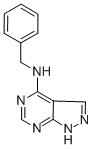 结构式 CAS# 58360-86-4, N-苄基-1H-吡唑并[3,4-d]嘧啶-4-胺
