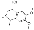 structure of CAS# 5852-92-6, 1,2-Dimethyl-6,7-Dimethoxy-1,2,3,4-Tetrahydroisoquinoline Hydrochloride;Zinc00338388