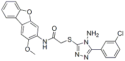 CAS#: 587005-46-7， 2-[[4-Amino-5-(3-Chlorophenyl)-4H-1,2,4-Triazol-3-Yl]Thio]-N-(2-Methoxy-3-Dibenzofuranyl)-Acetamide