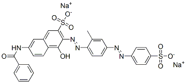 CAS#: 5873-24-5， Disodium 7-(Benzoylamino)-4-Hydroxy-3-[[2-Methyl-4-[(4-Sulphonatophenyl)Azo]Phenyl]Azo]Naphthalene-2-Sulphonate