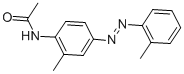 structure of CAS# 588-23-8, 4-Acetamido-2',3-Dimethylazobenzene;O-Acetamidoazotoluene N-Acetyl-O-Aminoazotoluene 4'-O-Tolylazo-O-Acetotoluidine;N-[4-(2-Methylphenylazo)-2-Methylphenyl]Acetamide;4-ACETYLAMINO-2'',3-DIMETHYLAZOBENZENE
