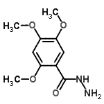 structure of CAS# 588677-34-3, 2,4,5-Trimethoxybenzohydrazide;2,4,5-trimethoxybenzenecarbohydrazide;2,4,5-Trimethoxybenzohydrazide;MFCD03423206