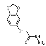结构式 CAS# 588680-00-6, 2-(1,3-苯并二氧戊环-5-基氧基)乙酰肼