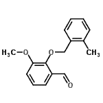 结构式 CAS# 588681-48-5, 3-甲氧基-2-[(2-甲基苄基)氧基]苯甲醛
