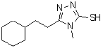 结构式 CAS# 590353-09-6, 5-(2-环己基乙基)-4-甲基-4H-1,2,4-三唑-3-硫醇