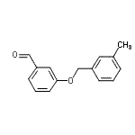 structure of CAS# 590354-44-2, 3-[(3-Methylbenzyl)Oxy]Benzaldehyde;3-[(3-methylphenyl)methoxy]benzaldehyde;MFCD03422455
