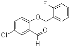 structure of CAS# 590360-21-7, 5-Chloro-2-[(2-Fluorobenzyl)Oxy]Benzaldehyde;5-chloro-2-((2-fluorobenzyl)oxy)benzaldehyde;5-Chloro-2-[(2-fluorobenzyl)oxy]benzaldehyde;5-chloro-2-[(2-fluorophenyl)methoxy]benzaldehyde