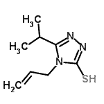 结构式 CAS# 590376-67-3, 4-烯丙基-5-异丙基-4H-1,2,4-三唑-3-硫醇