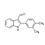 结构式 CAS# 590391-01-8, 2-(3,4-二甲基苯基)-1H-吲哚-3-甲醛