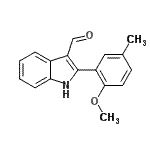 结构式 CAS# 590391-05-2, 2-(2-甲氧基-5-甲基苯基)-1H-吲哚-3-甲醛