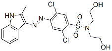 CAS 登录号：59057-74-8， 2,5-二氯-N,N-二(2-羟基乙基)-4-[(2-甲基-1H-吲哚-3-基)偶氮]苯磺酰胺