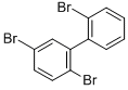 structure of CAS# 59080-34-1, 2,2',5-Tribromobiphenyl;1,1'-Biphenyl, 2,2',5-Tribromo-;2,2',5-Tribromobiphenyl;Inchi=1/C12h7br3/C13-8-5-6-12(15)10(7-8)9-3-1-2-4-11(9)14/H1-7