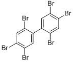 structure of CAS# 59080-40-9, 2,2',4,4',5,5'-Hexabromobiphenyl;Pbb;Hexabromobiphenyl;Polybrominated Biphenyl Mixture