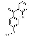 structure of CAS# 59142-63-1, (2-Bromophenyl)(4-Methoxyphenyl)Methanone;2-Bromo-4'-methoxybenzophenone;ZINC04550449