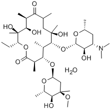 结构式 CAS# 59319-72-1, 红霉素 A 二水合物