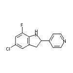 CAS 登录号：593234-03-8， 5-氯-7-氟-2-(4-吡啶基)吲哚啉