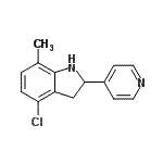 CAS#: 594820-96-9， 4-Chloro-7-Methyl-2-(4-Pyridinyl)Indoline
