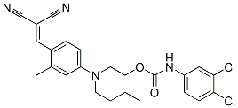 CAS#: 59583-77-6， 2-[Butyl[4-(2,2-Dicyanovinyl)-3-Methylphenyl]Amino]Ethyl (3,4-Dichlorophenyl)Carbamate