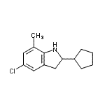 CAS#: 596083-20-4， 5-Chloro-2-Cyclopentyl-7-Methylindoline