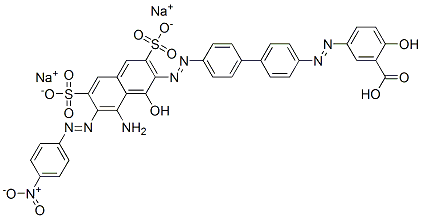 CAS#: 59620-58-5， Disodium Hydrogen 5-[[4'-[[8-Amino-1-Hydroxy-7-[(4-Nitrophenyl)Azo]-3,6-Disulphonato-2-Naphthyl]Azo][1,1'-Biphenyl]-4-Yl]Azo]Salicylate