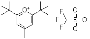 结构式 CAS# 59643-43-5, 2,6-二-叔丁基-4-甲基吡喃鎓三氟甲烷磺酸盐