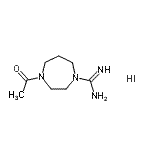 结构式 CAS# 59784-53-1, 4-乙酰基-1,4-二氮杂环庚-1-甲脒氢碘酸(1:1)