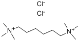 structure of CAS# 60-25-3, N,N,N,N',N',N'-Hexamethyl-1,6-Hexanediaminium dichloride;Trimethyl-(6-Trimethylammoniohexyl)Ammonium Dihydroxide;52605_Fluka;Hexamethonium Hydroxide Solution