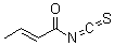 结构式 CAS# 60034-28-8, 2-丁烯酰异硫氰酸酯