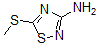 structure of CAS# 60093-10-9, 5-(Methylthio)-1,2,4-Thiadiazol-3-Amine;1,2,4-Thiadiazol-3-Amine,5-(Methylthio)-(9CI);3-Amino-5-(Methylthio)-1,3,4-Thiadiazole;3-AMINO-5-METHYLTHIO-1,2,4-THIADIAZOLE