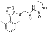 CAS#: 60176-46-7， 1-Ethyl-3-[[[1-(2,6-Xylyl)-1H-Imidazol-2-Yl]Thio]Acetyl]Urea