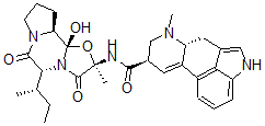 CAS#: 60192-59-8， 12'-Hydroxy-2'-Methyl-5'alpha-[(S)-1-Methylpropyl]Ergotaman-3',6',18-Trione