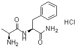 structure of CAS# 60240-16-6, L-Alanyl-L-Phenylalaninamide Hydrochloride (1:1);H-ALA-PHE-NH2HCL