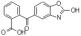 结构式 CAS# 60283-31-0, 2-[(2-羟基-1,3-苯并恶唑-5-基)羰基]苯甲酸