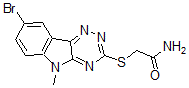 CAS#: 603947-00-8， 2-[(8-Bromo-5-Methyl-5H-1,2,4-Triazino[5,6-b]Indol-3-Yl)Thio]-Acetamide