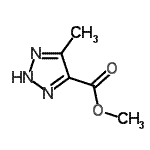 structure of CAS# 60419-70-7, Methyl 5-Methyl-1H-1,2,3-Triazole-4-Carboxylate;1H-1,2,3-triazole-4-carboxylic acid, 5-methyl-, methyl ester;methyl 5-methyl-1H-1,2,3-triazole-4-carboxylate;MFCD18381938