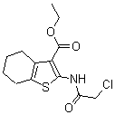 structure of CAS# 60442-41-3, 2-[(2-Chloroacetyl)Amino]-4,5,6,7-Tetrahydro-Benzo[b]Thiophene-3-Carboxylicacid Ethyl Ester;Ethyl 2-[(2-Chloroacetyl)Amino]-4,5,6,7-Tetrahydrobenzothiophene-3-Carboxylate;2-[(2-Chloro-1-Oxoethyl)Amino]-4,5,6,7-Tetrahydrobenzothiophene-3-Carboxylic Acid Ethyl Ester;2-[(2-Chloroacetyl)Amino]-4,5,6,7-Tetrahydrobenzothiophene-3-Carboxylic Acid Ethyl Ester